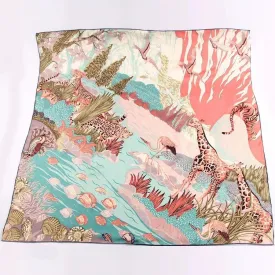 100% Twill Silk Scarf Women Large Square Silk Shawl Wraps  35"