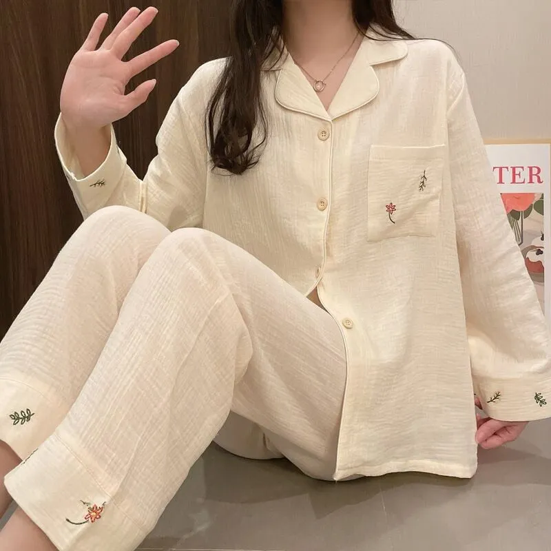 2 Pcs Women 's Long Sleeve Sleep Set L 324263