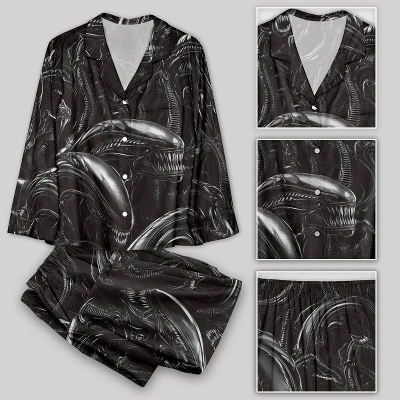 Alien Black Pajamas Set