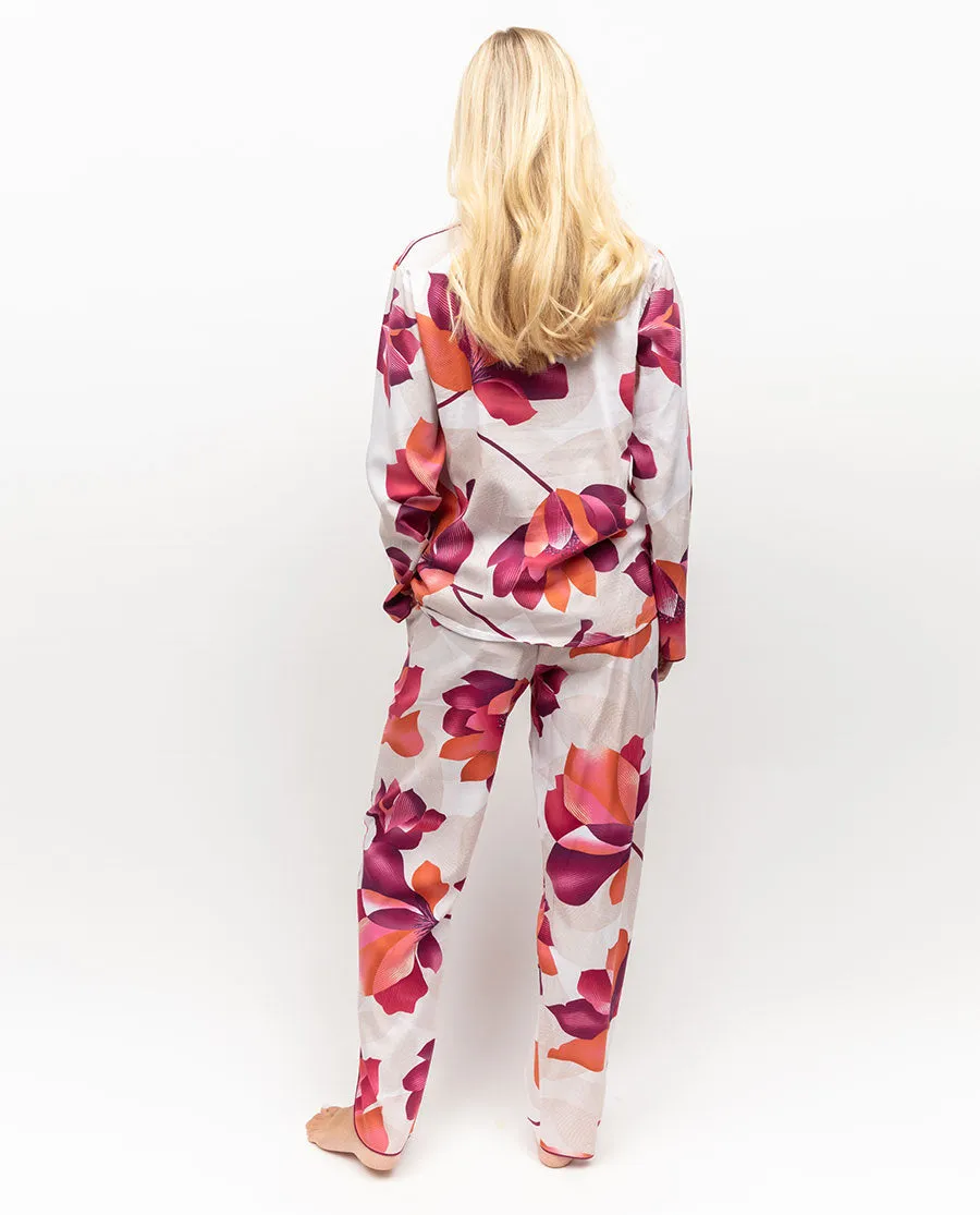 Aliyah Cream Floral Print Pyjama Set