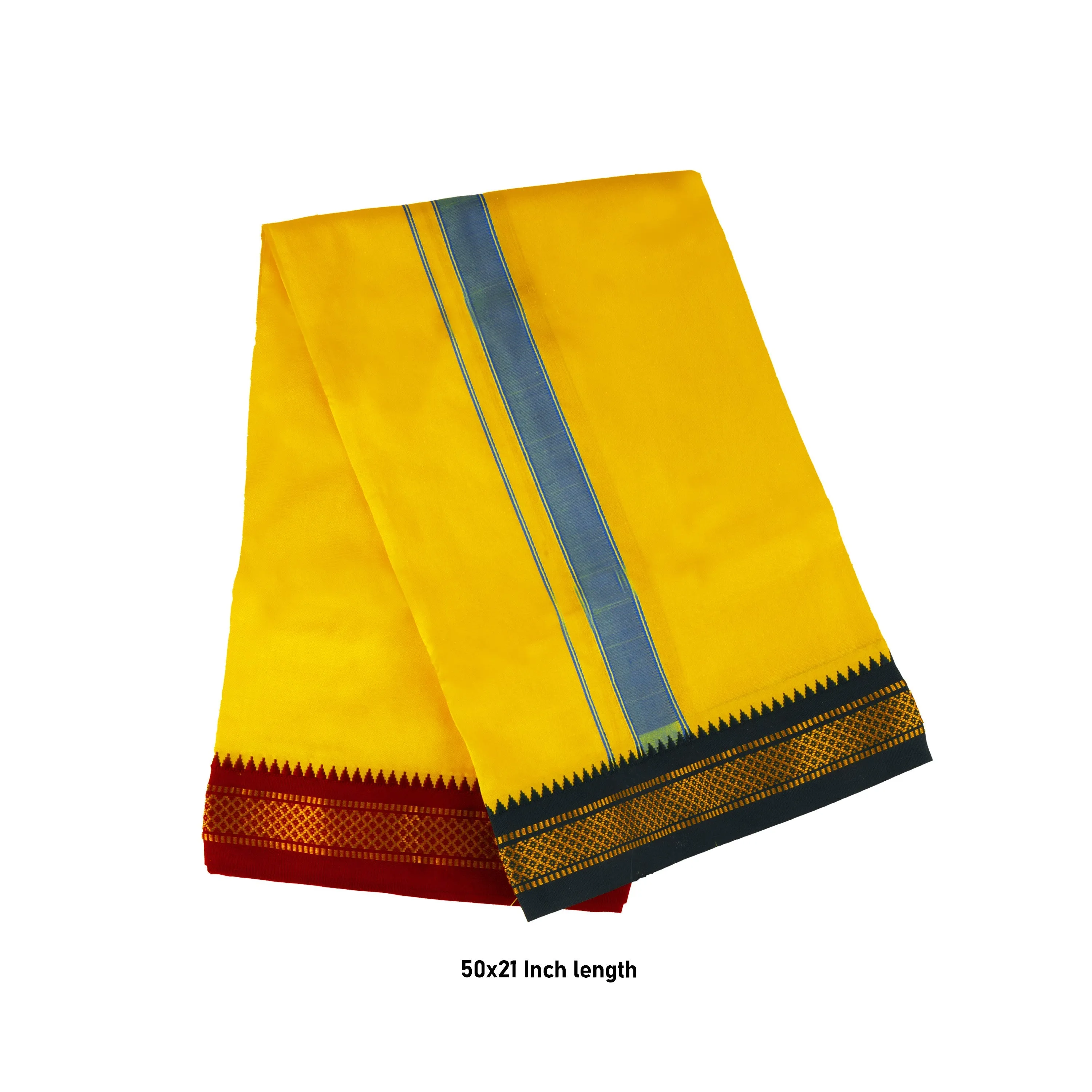 Angavastram - 3 Mulam | Silk Checked Multicolour Thundu/ Angavastra for Men/ Assorted Colour