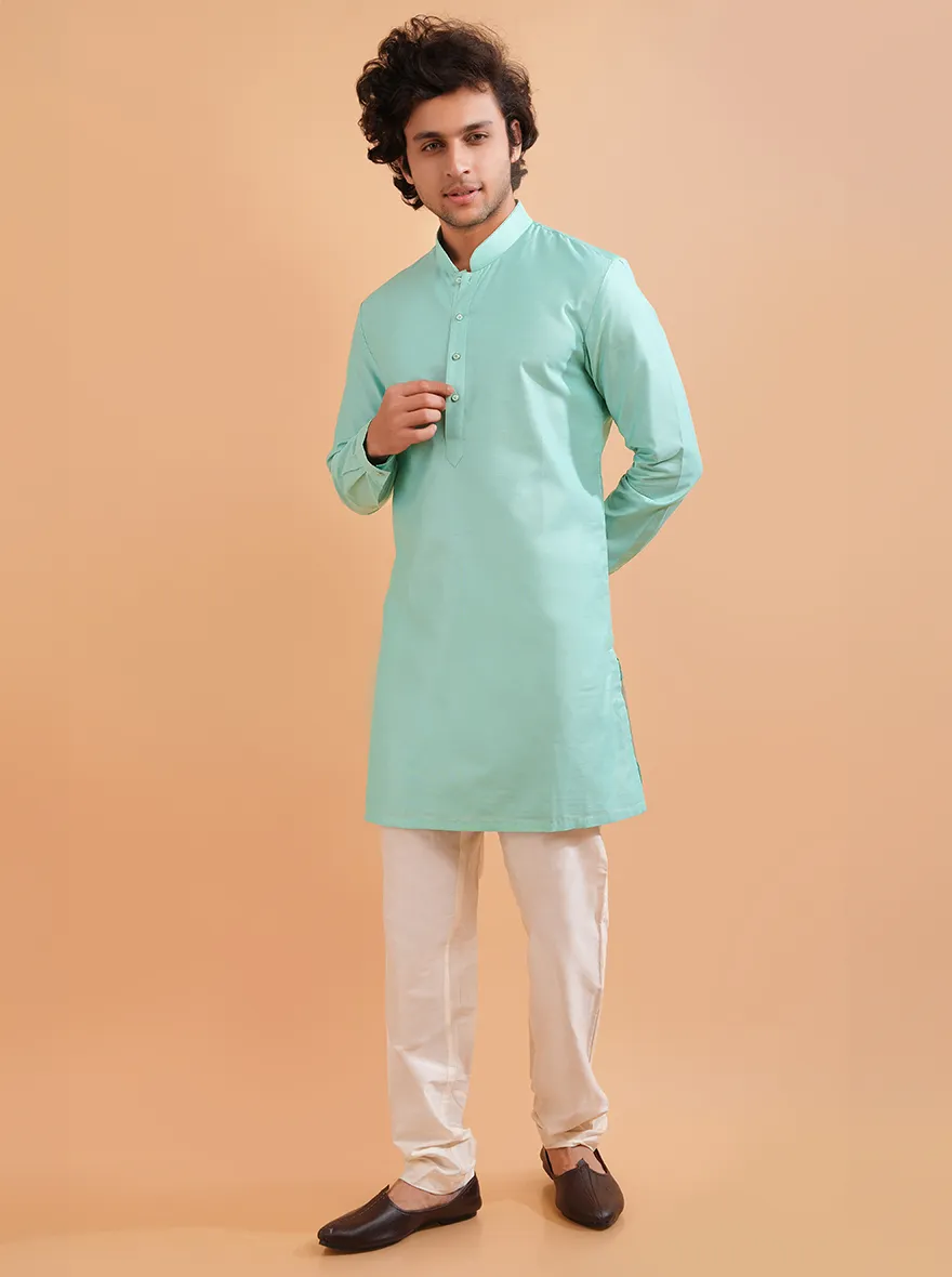 Aqua Blue Kurta Pajama | TULA