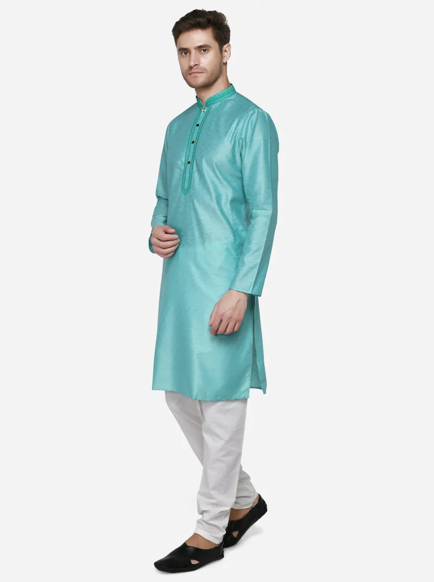 Aqua Blue Kurta Set | Azania