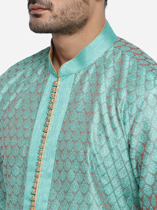 Aqua Green Kurta Set | Azania