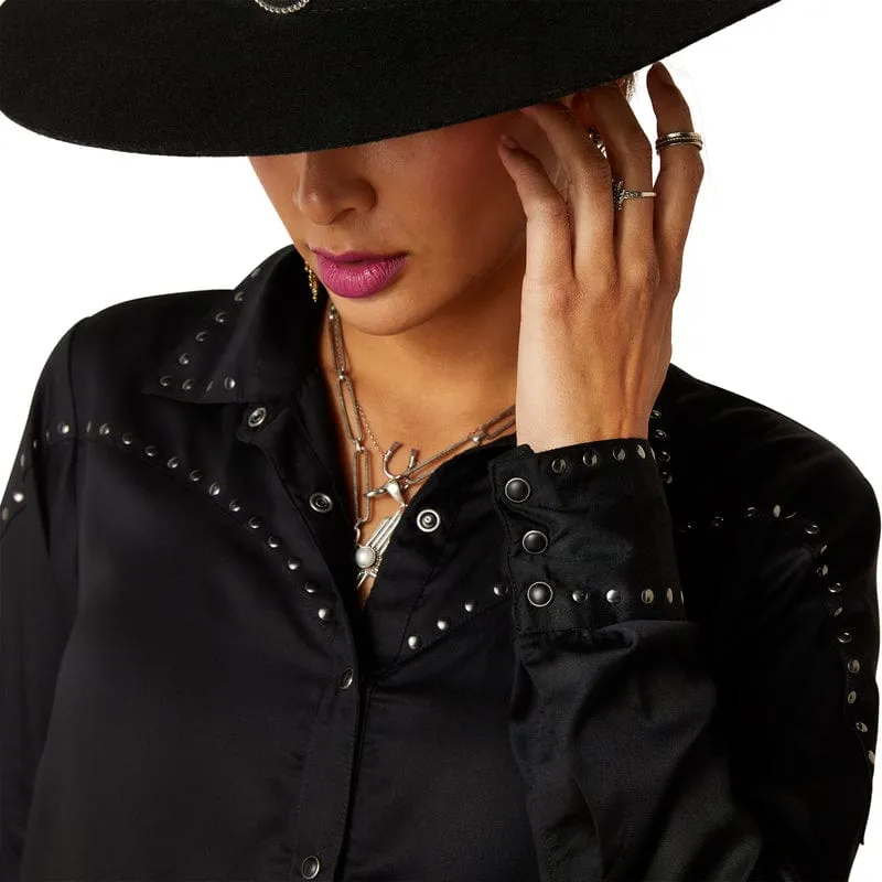 Ariat Women's Rhonda Black Long Sleeve Shirt 10047368