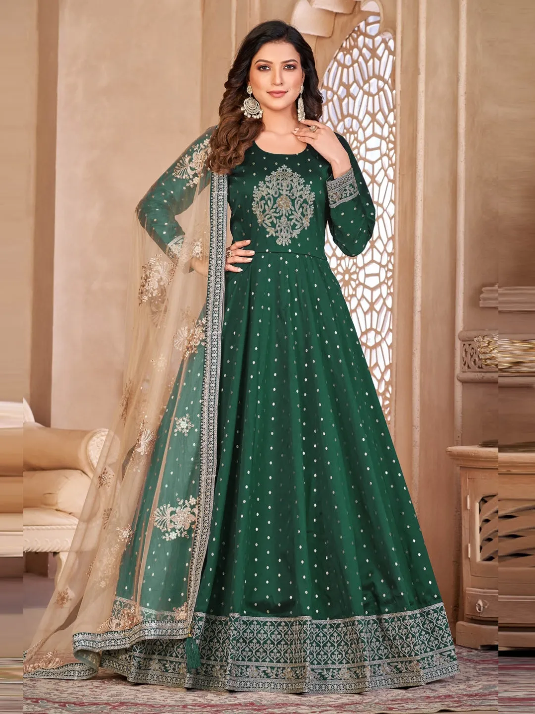 Art Silk Embroidery - Anarkali