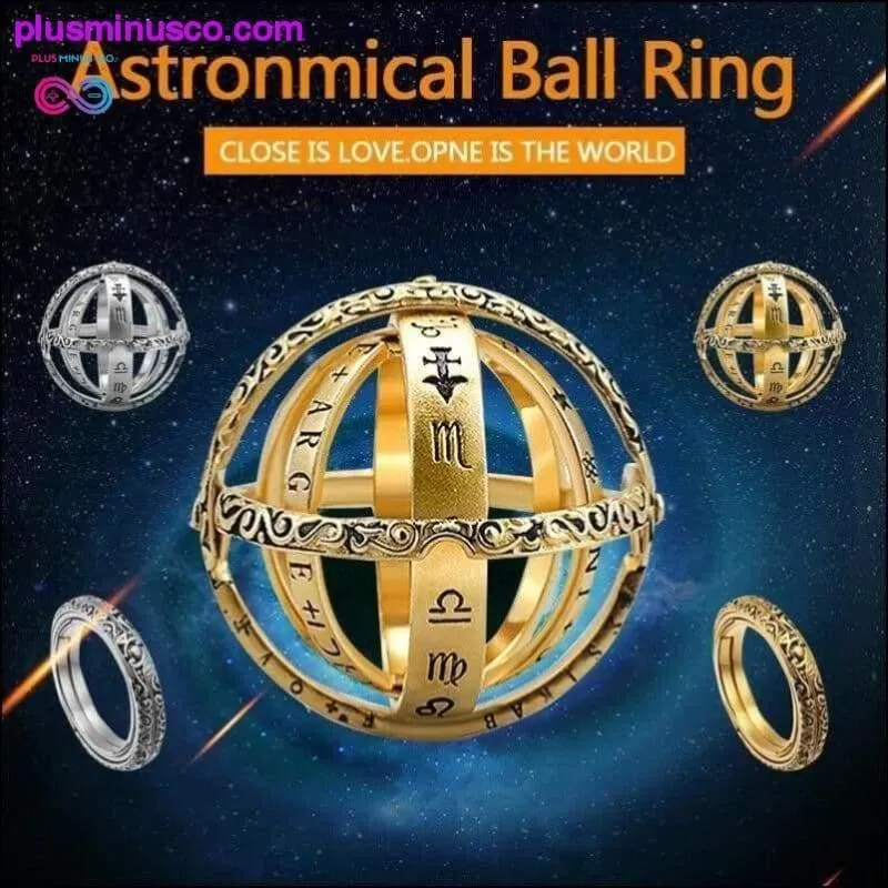 Astronomical Sphere Ball Cosmic Ring for Couples