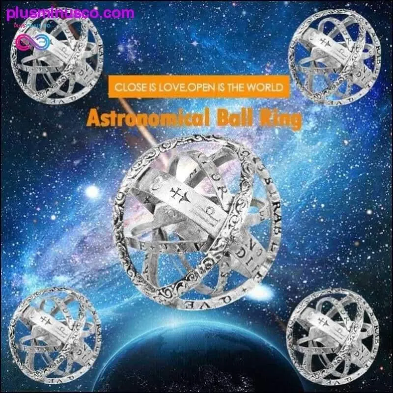 Astronomical Sphere Ball Cosmic Ring for Couples