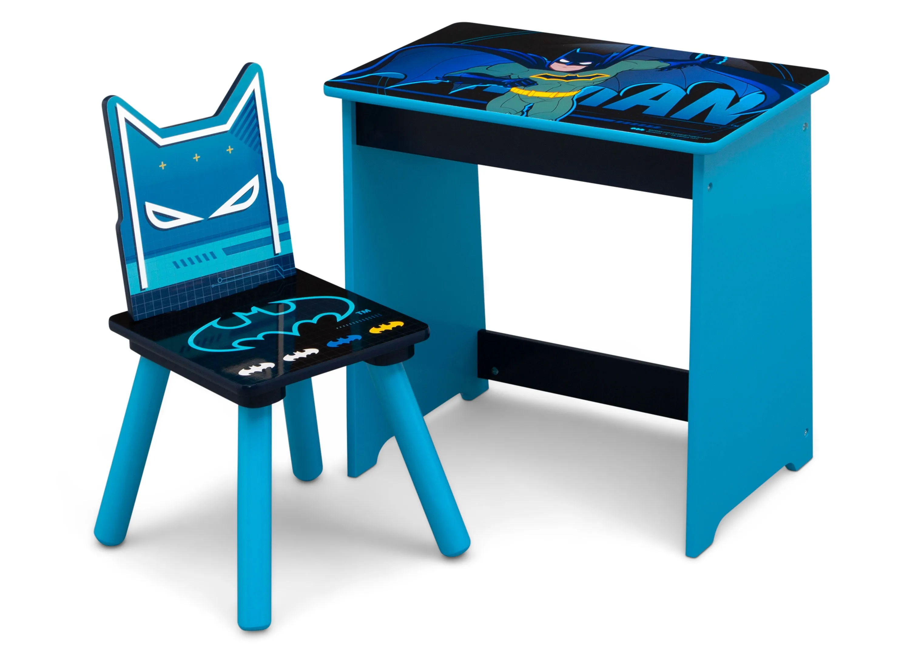 Batman Kids Wood Art Desk and Chair Set