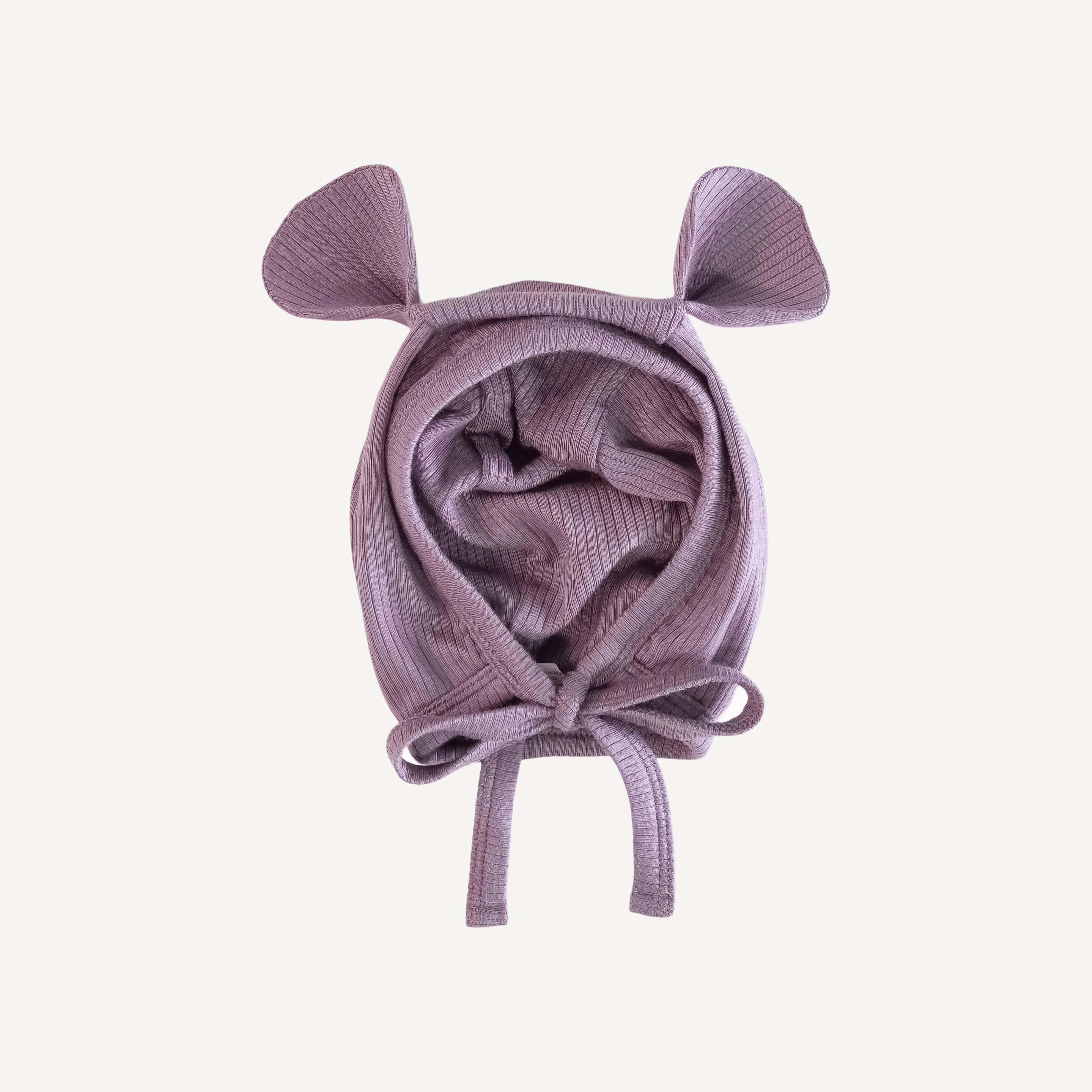 bear hat | plum mauve | modal skinny rib