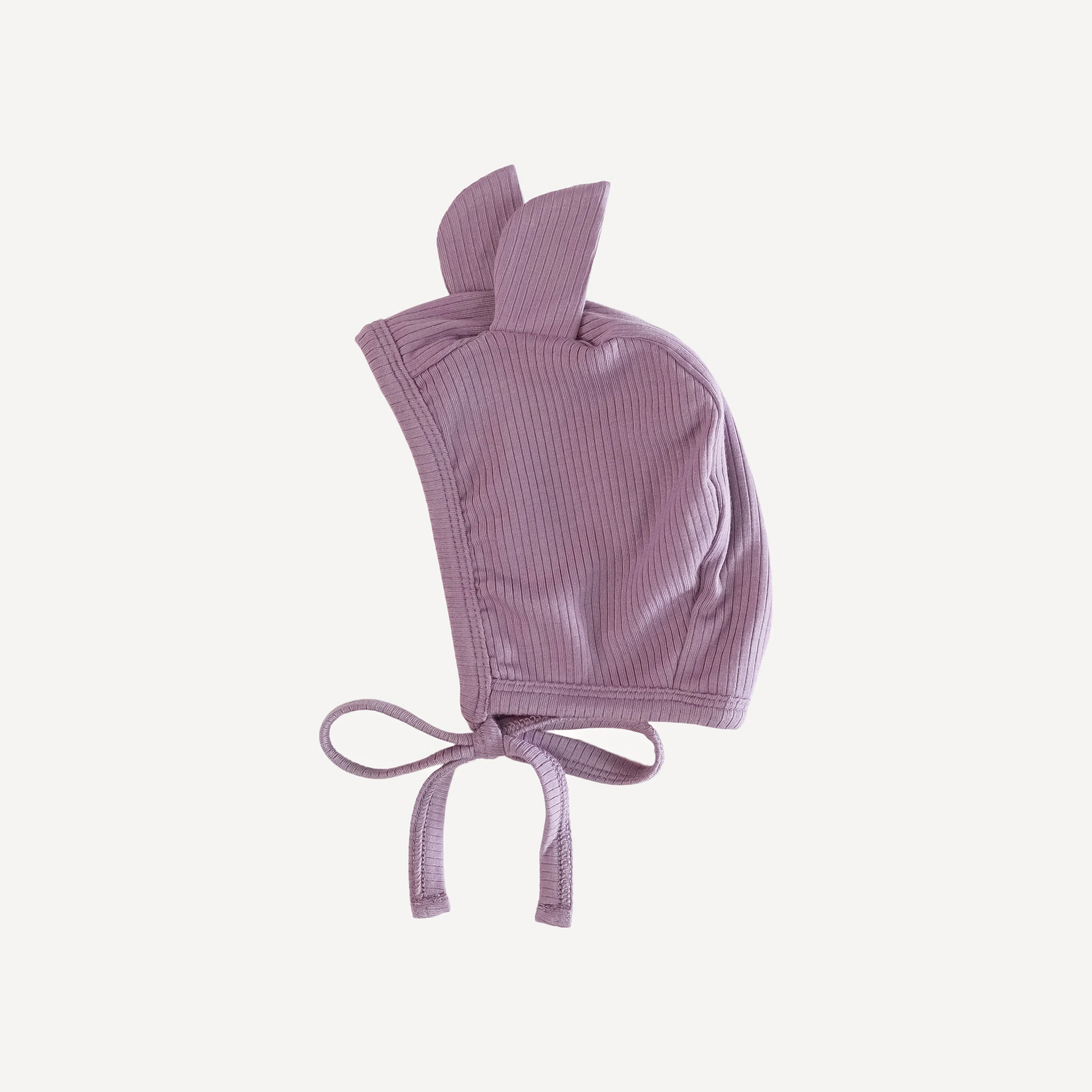 bear hat | plum mauve | modal skinny rib