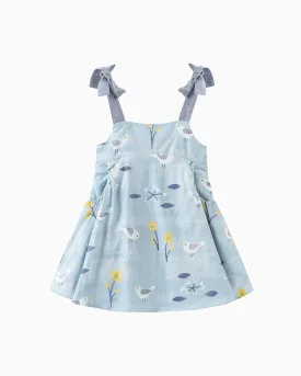 Birds By The Bay Girl's Wide Pocket Dress