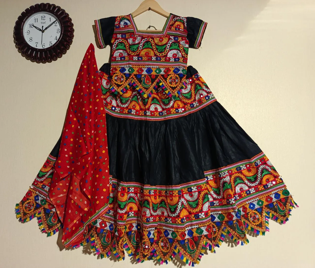 Black Garba Lehenga