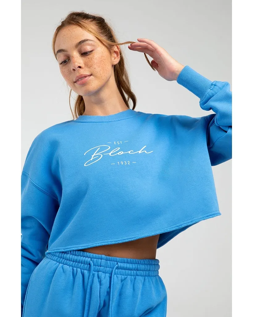 Bloch Off Duty Terry Cropped Crew Sweatshirt - JLW5009 Womens