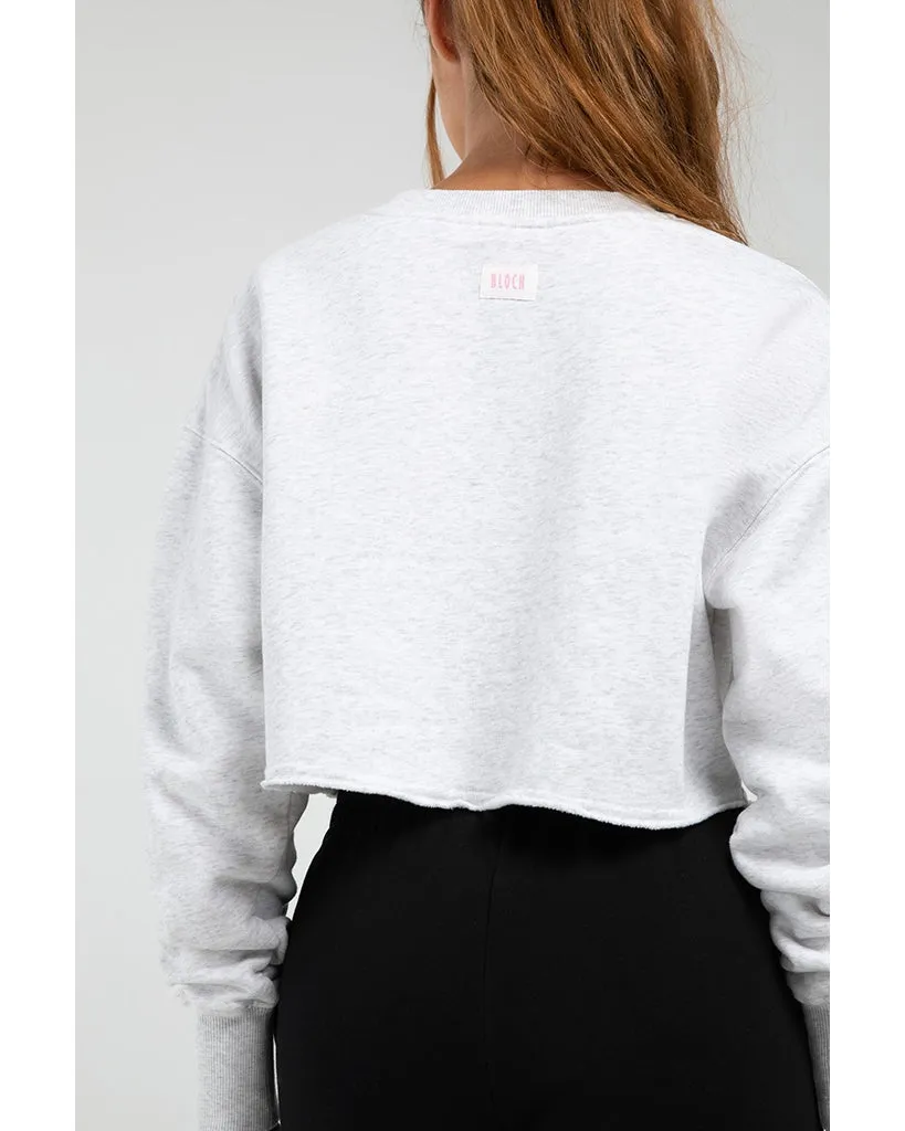 Bloch Off Duty Terry Cropped Crew Sweatshirt - JLW5009 Womens