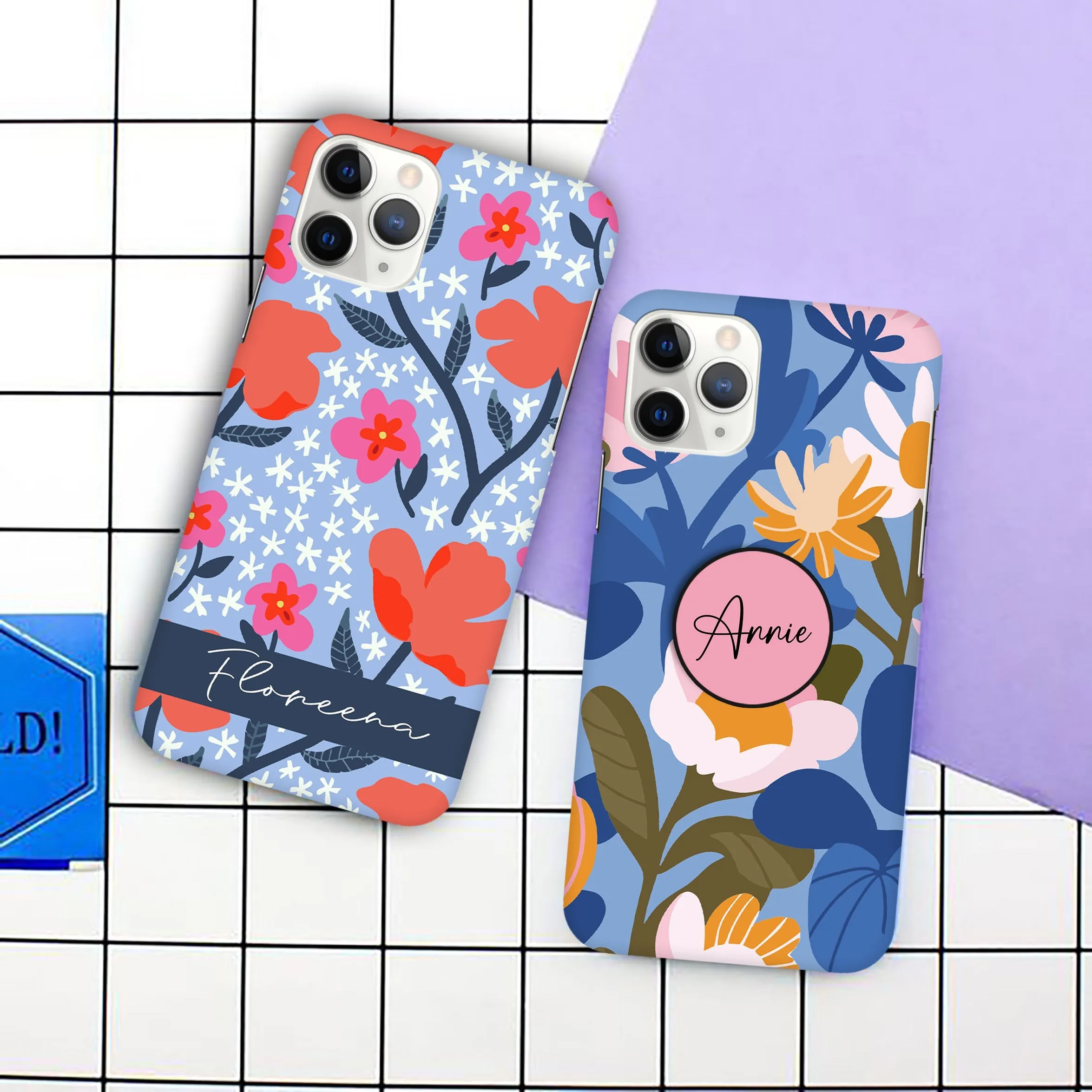 Blossom Motif Slim Phone Case Cover