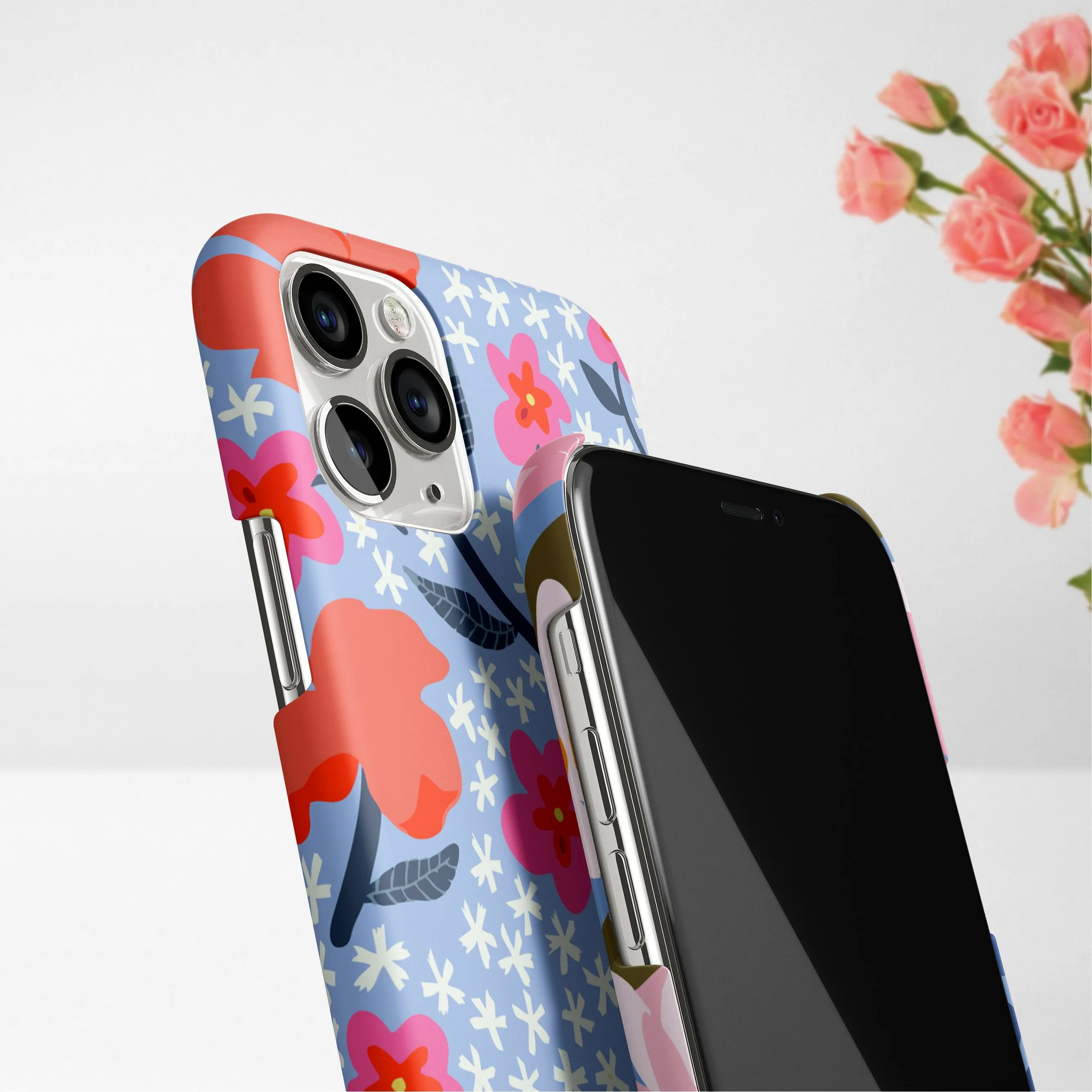 Blossom Motif Slim Phone Case Cover