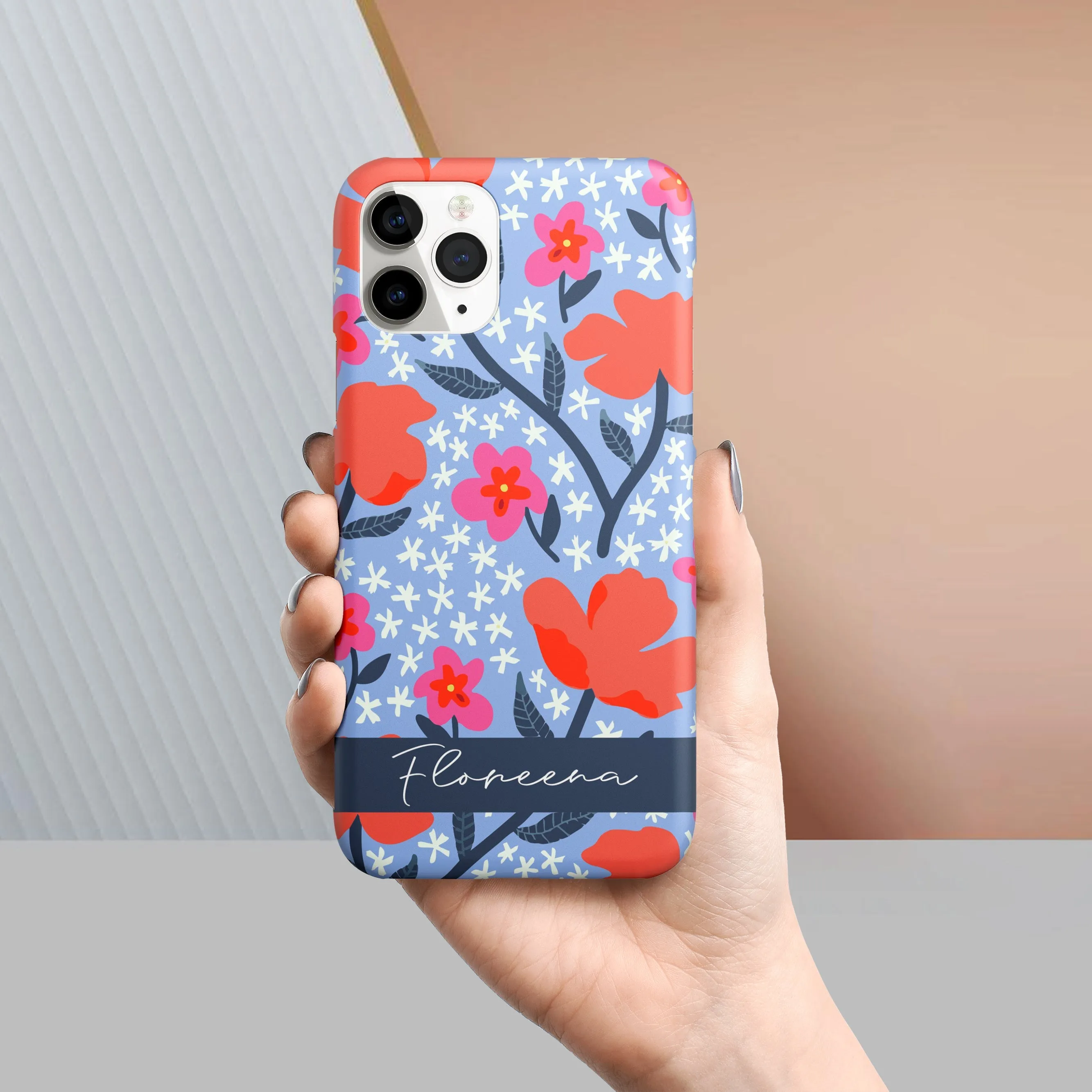 Blossom Motif Slim Phone Case Cover