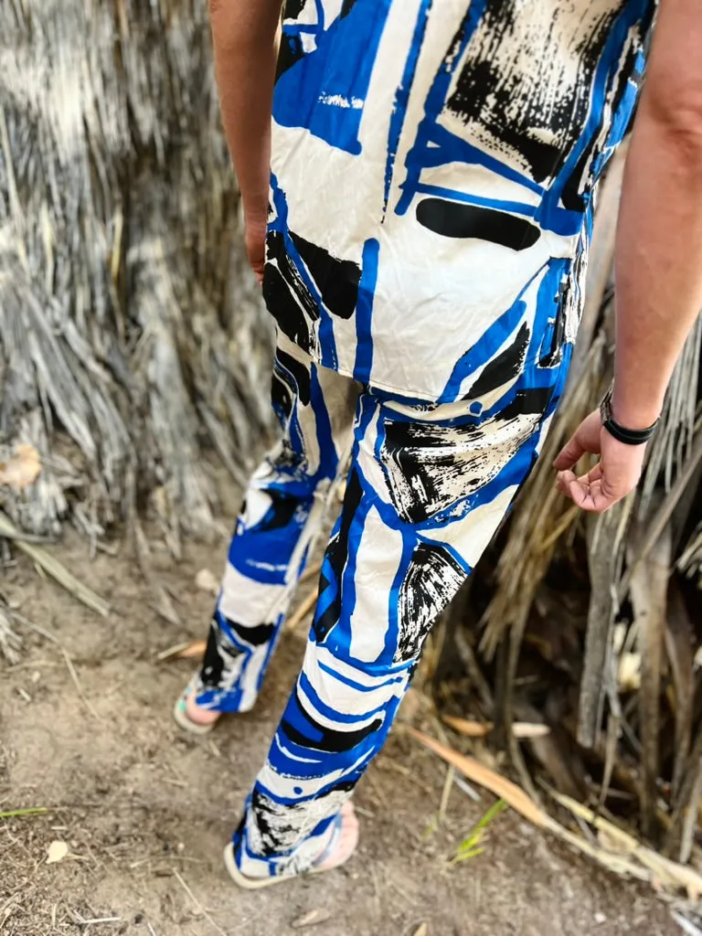 blue tiki lounge pant