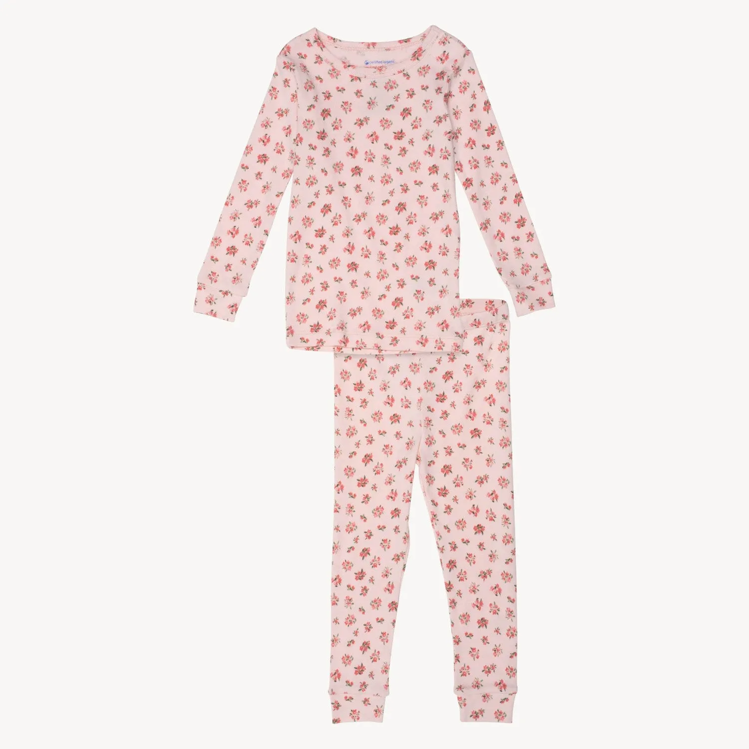 bouquet de fleurs organic cotton magnetic no drama pajama long sleeve set