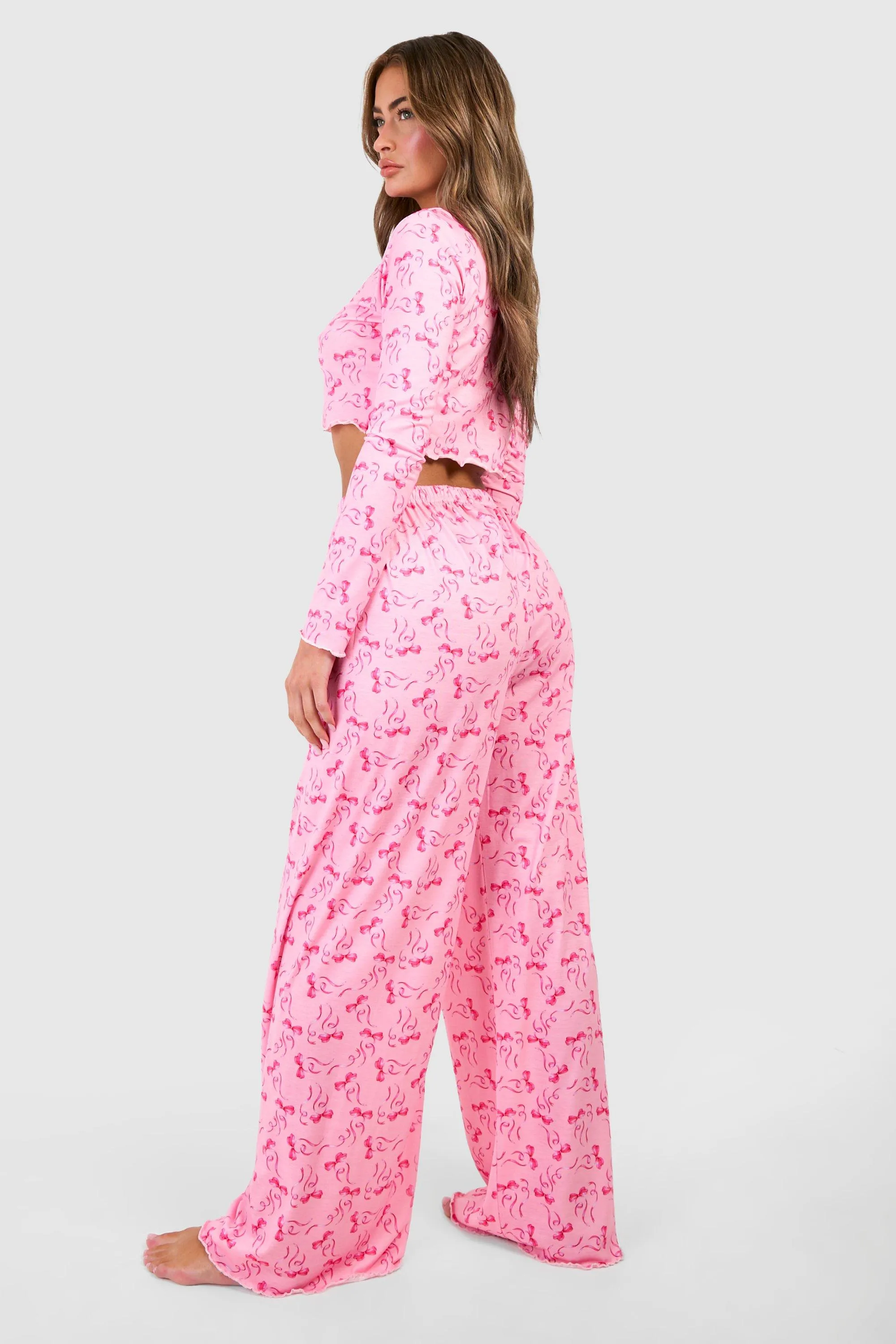 Bow Pattern Pajama Set