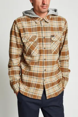 Bowery Hood L/S Flannel - Copper/Natural