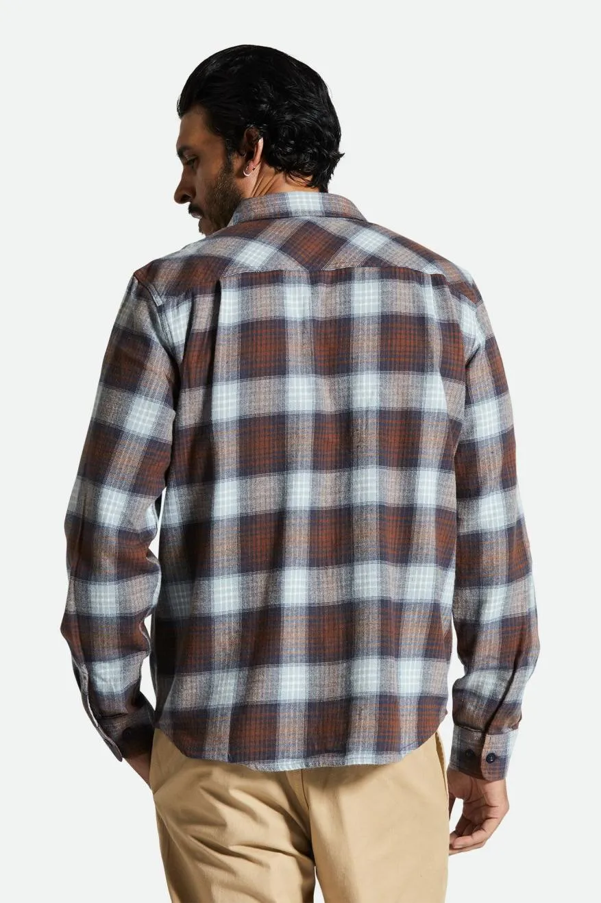 Bowery Lightweight Ultra Soft L/S Flannel - Washed Navy/Dusty Blue