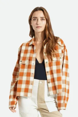 Bowery Women's L/S Flannel - Caramel/Dove