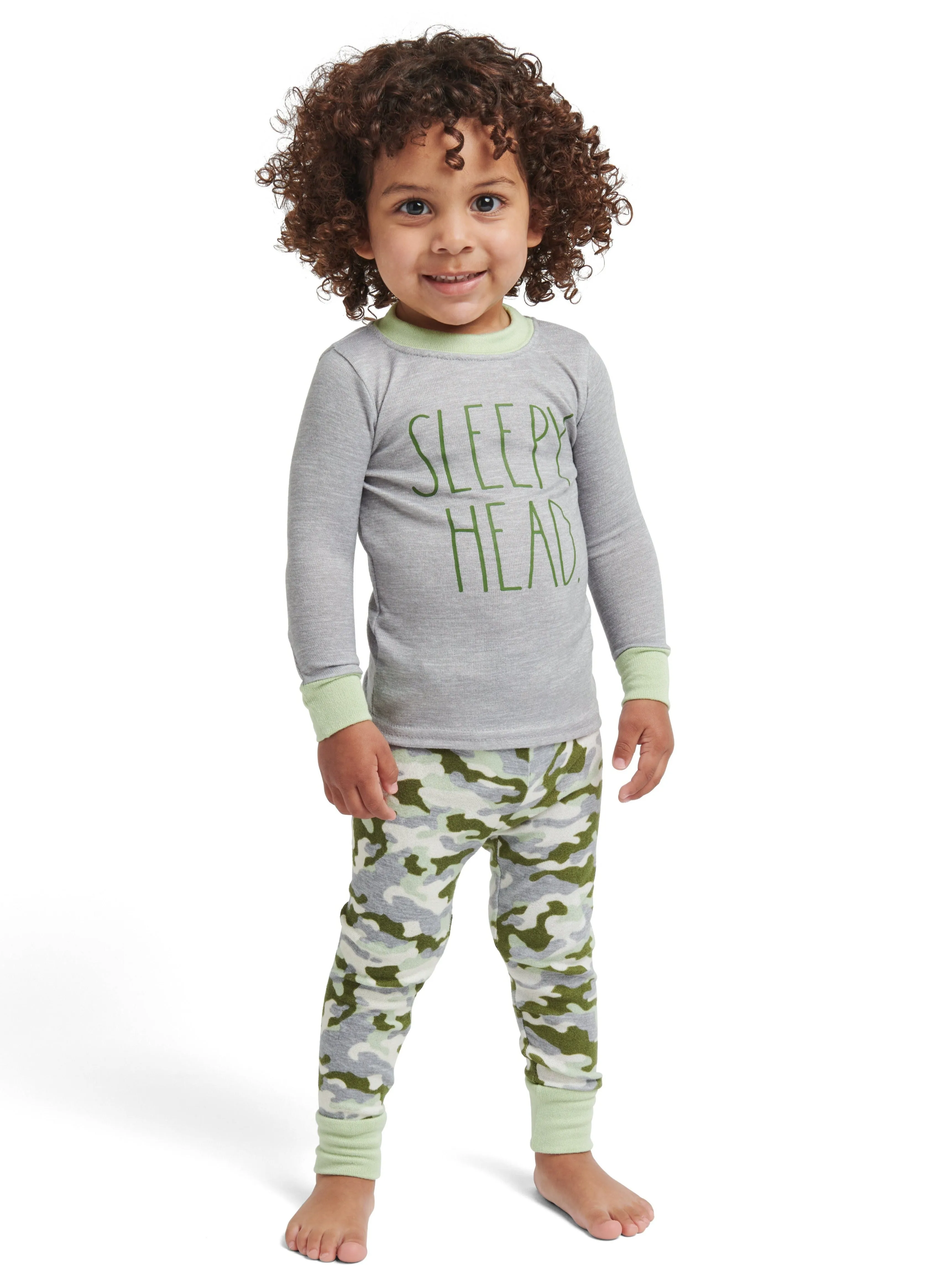 Boys' "SLEEPY HEAD" Long Sleeve Top and Joggers Pajama Set