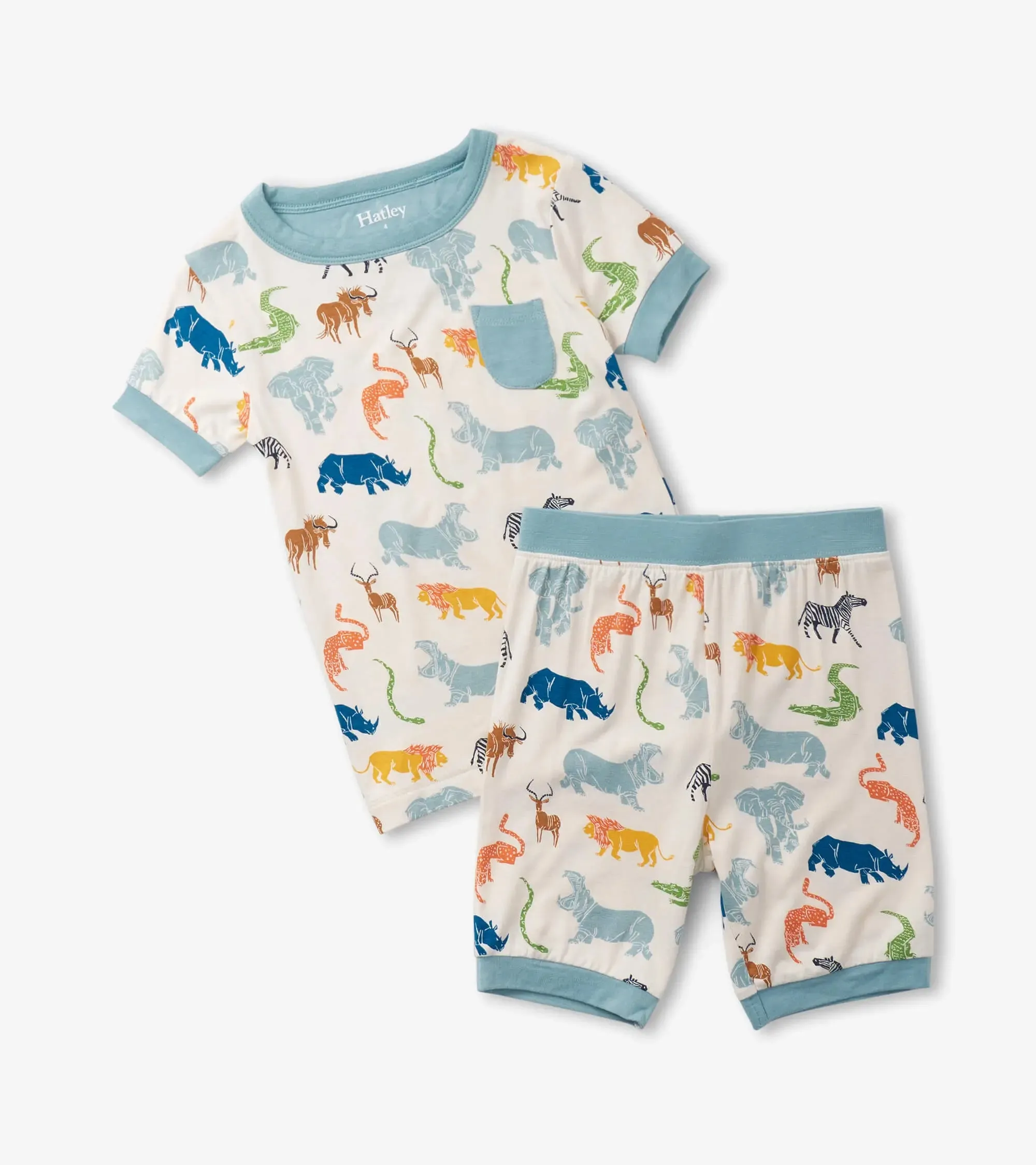 Boys Scratchy Safari Bamboo Short Pajama Set | Hatley