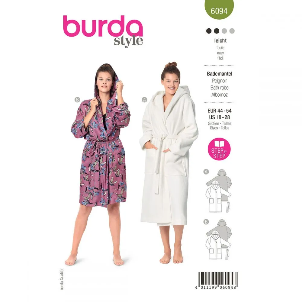 Burda Bathrobe with Hood 6094