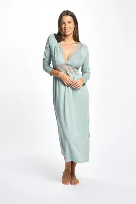 Butterfly Modal Long Sleeve Nightdress Tea