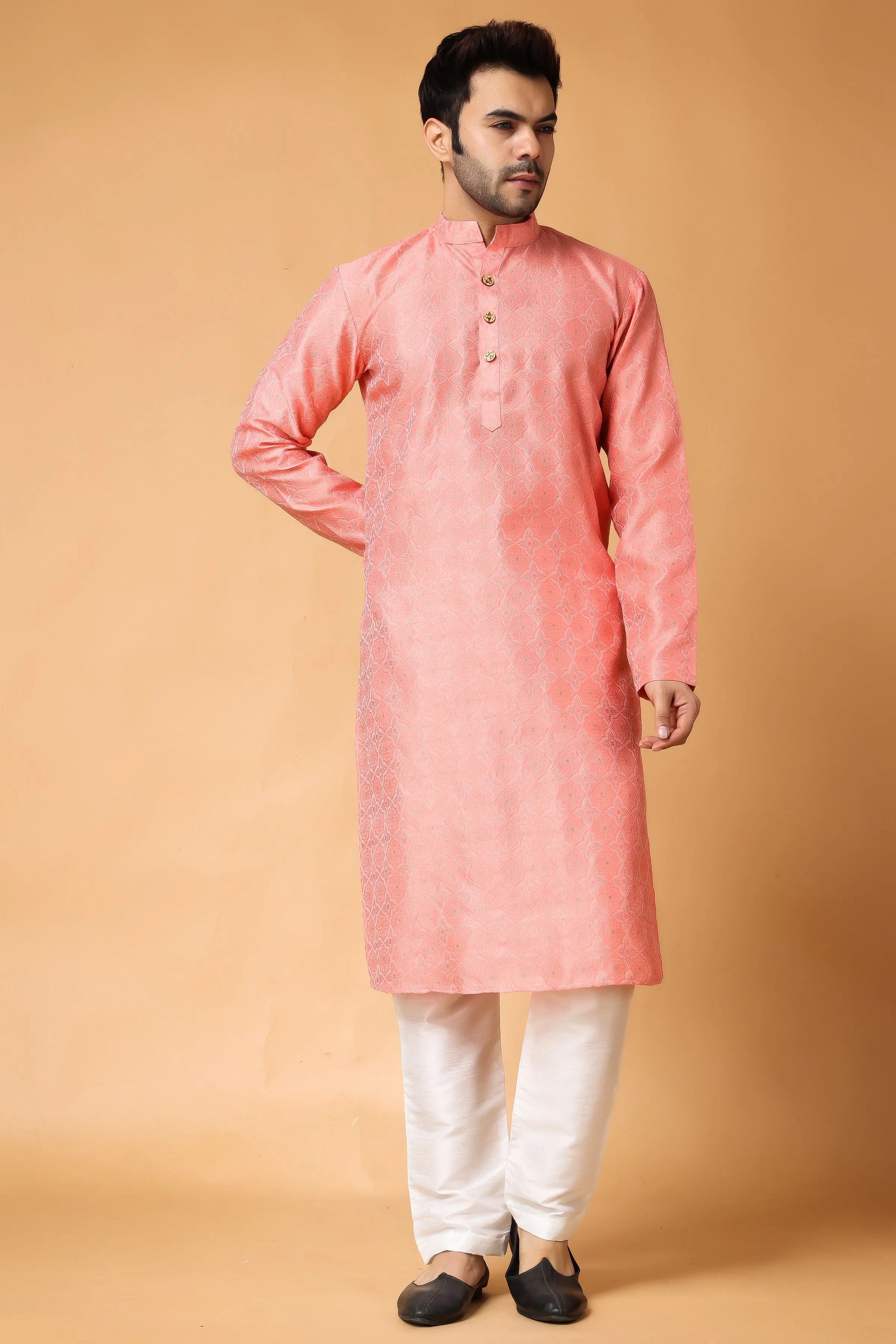 Candle Light Woven Kurta Pajama