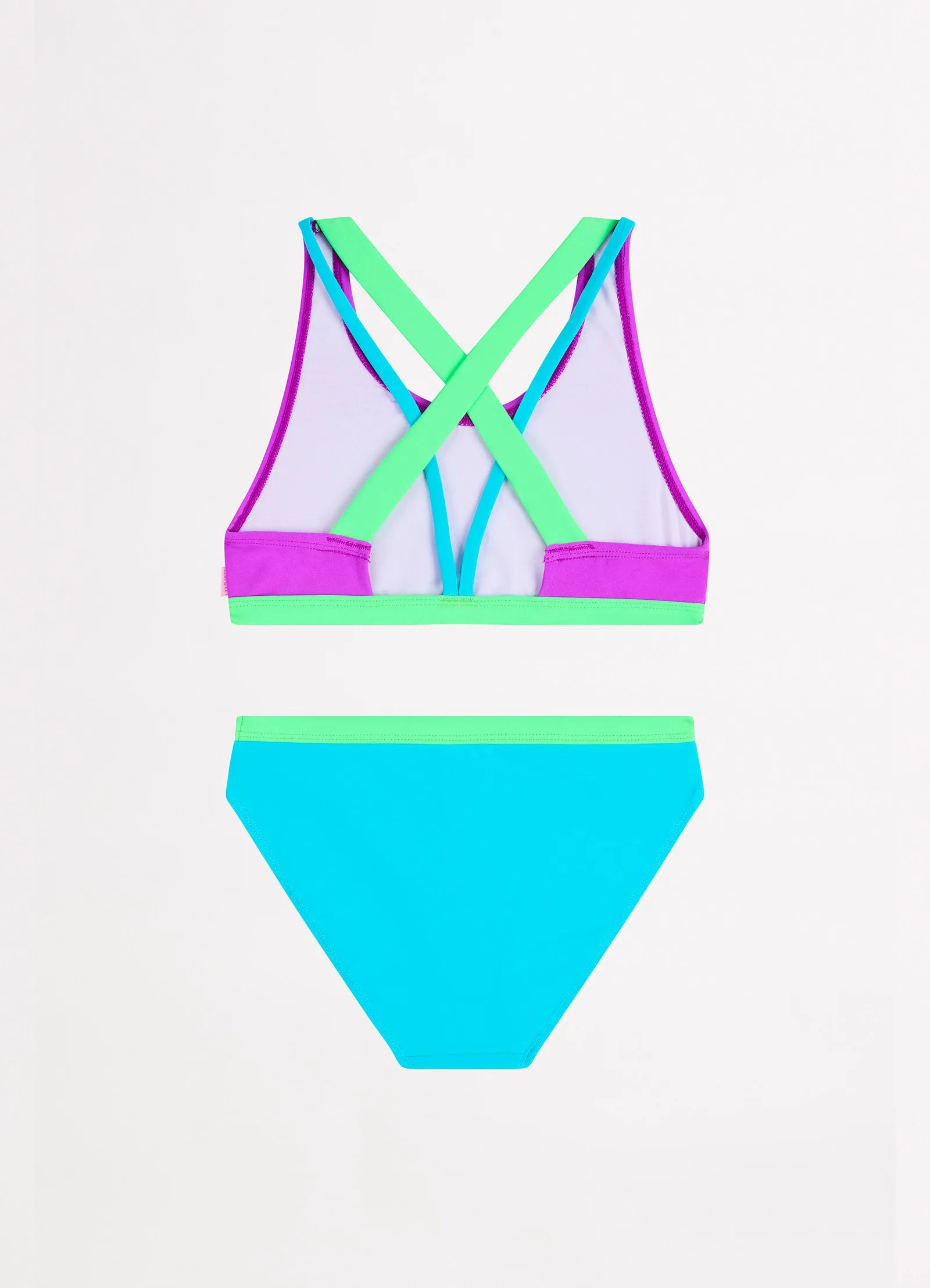 Carnivale Girls Colour Blocked Bikini - Col Block