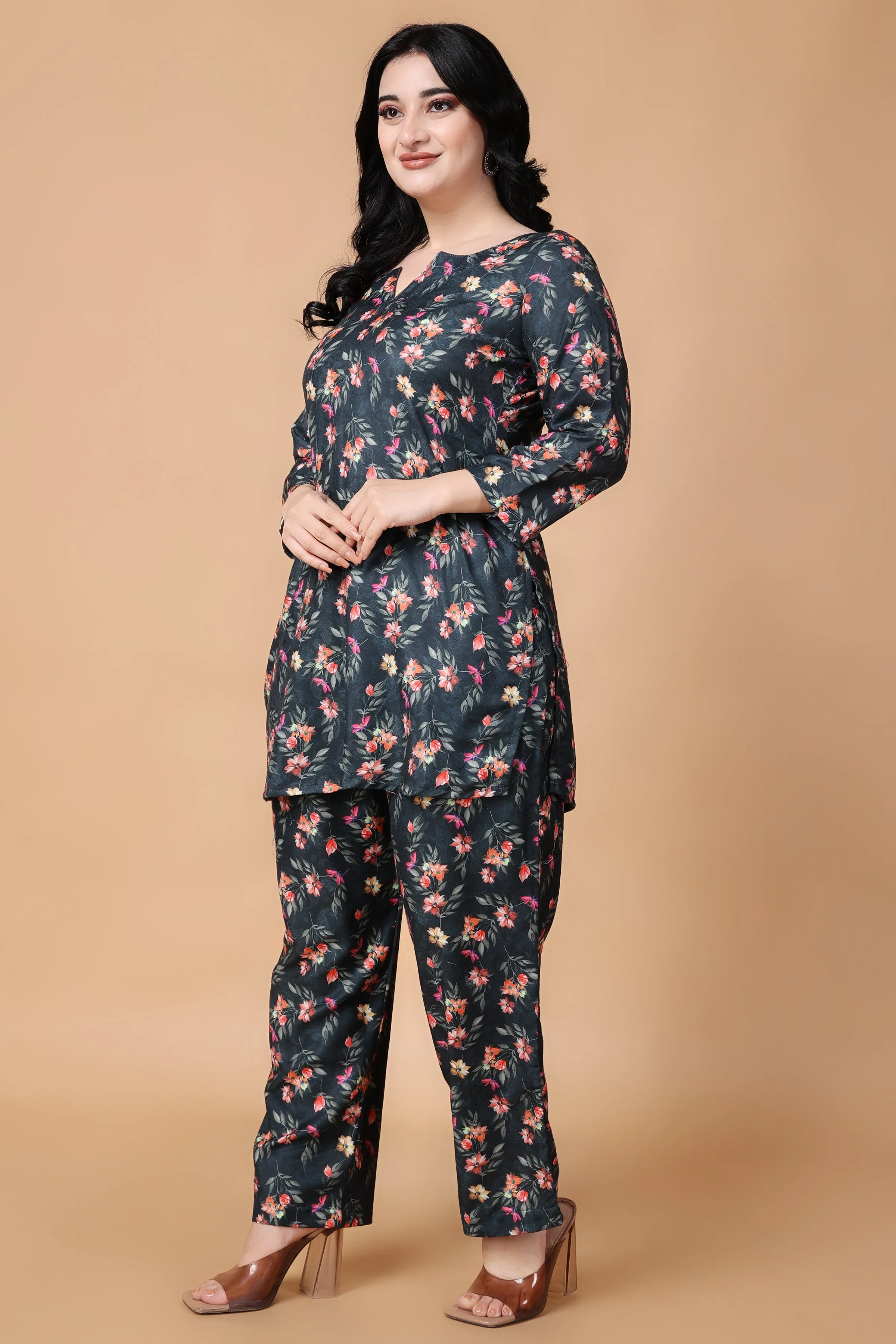 Charcoal Poppy Modal Co-ord Set