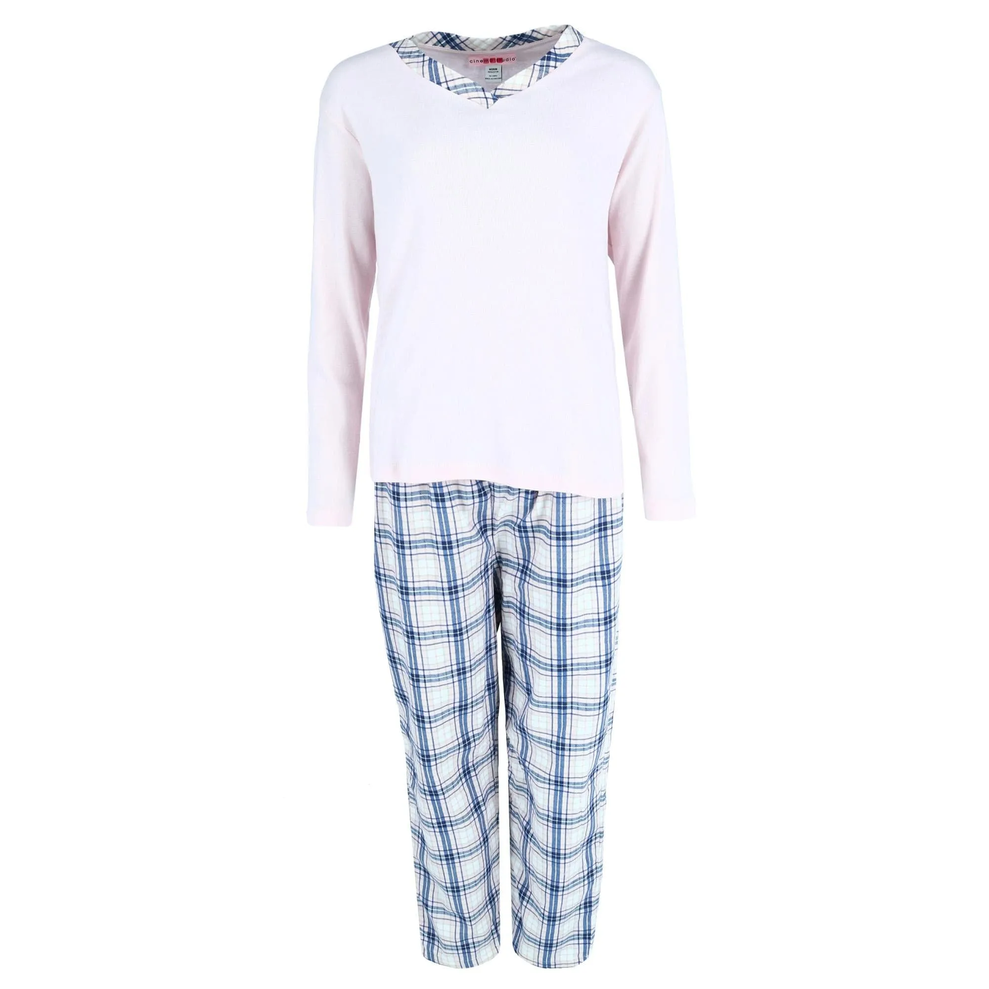 Cinema Studio Women's Long Flannel Pajama Set