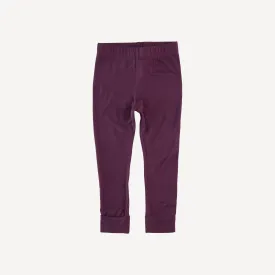 classic cuffed legging | dark grape wine | lenzing modal