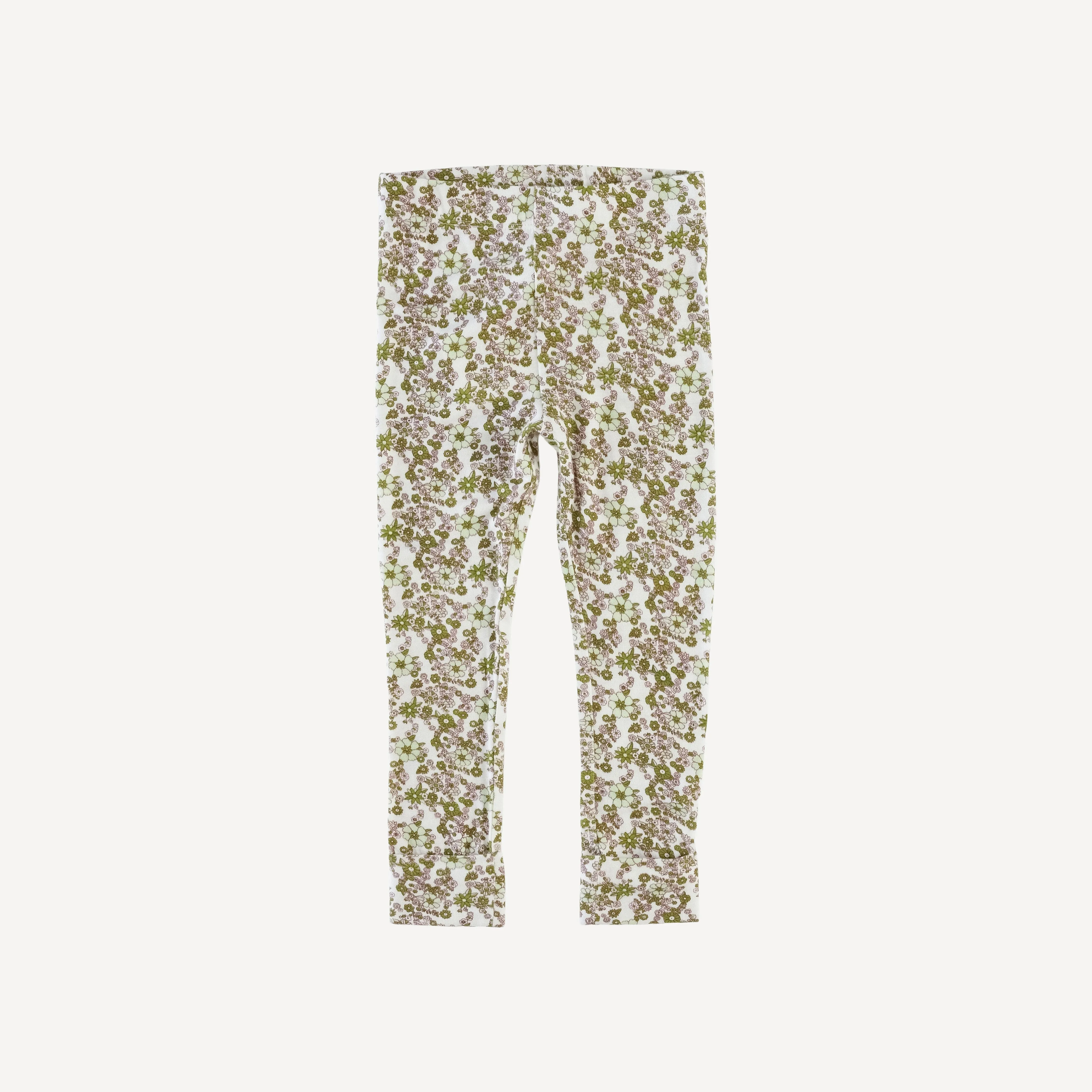 classic cuffed legging | green ditsy floral | lenzing modal