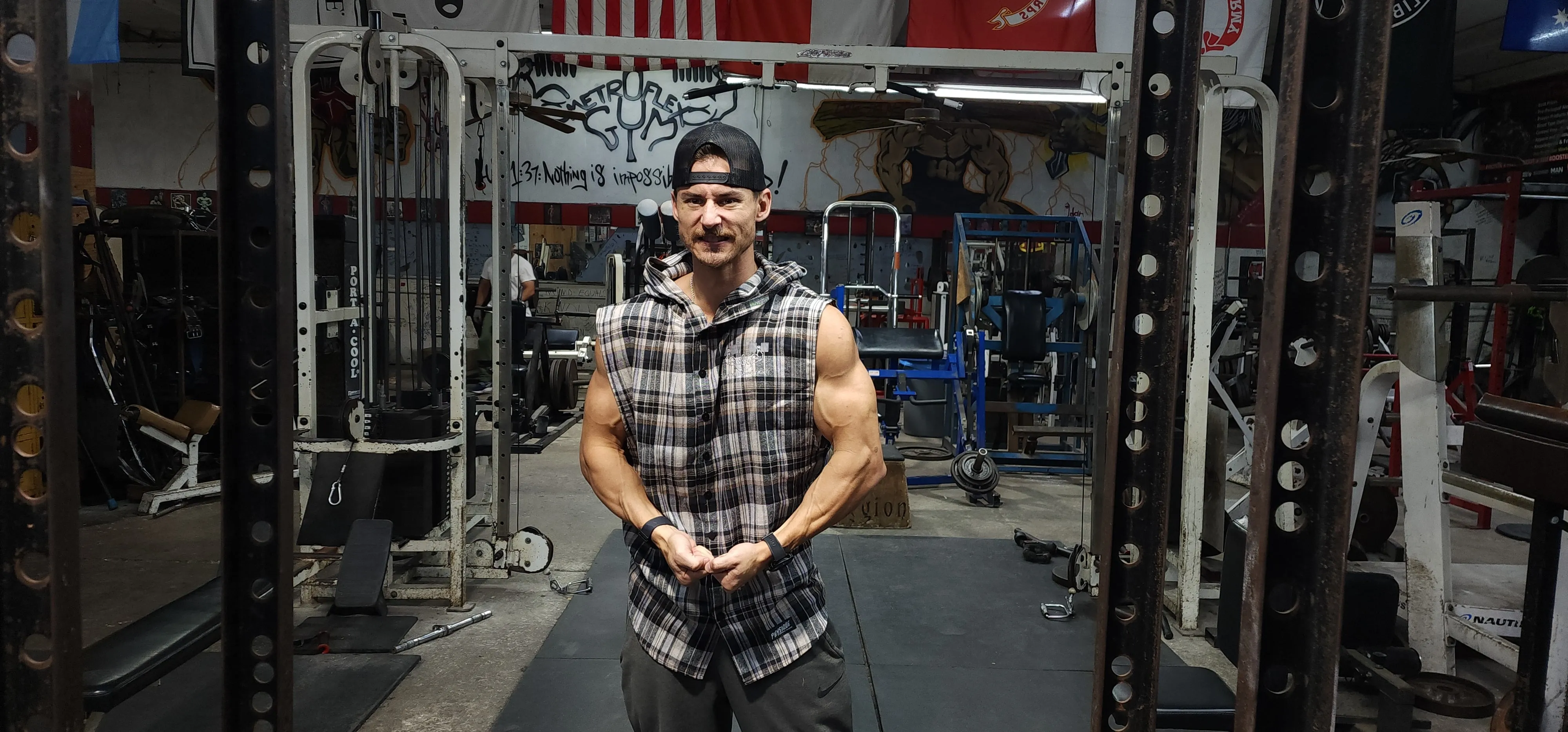 Classic Metroflex Gym Sleeveless Flannel hoodie