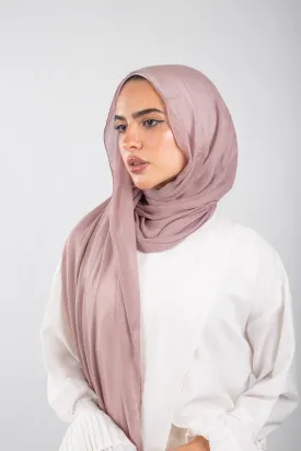 Crinkle Modal Hijab - Raspberry Glace