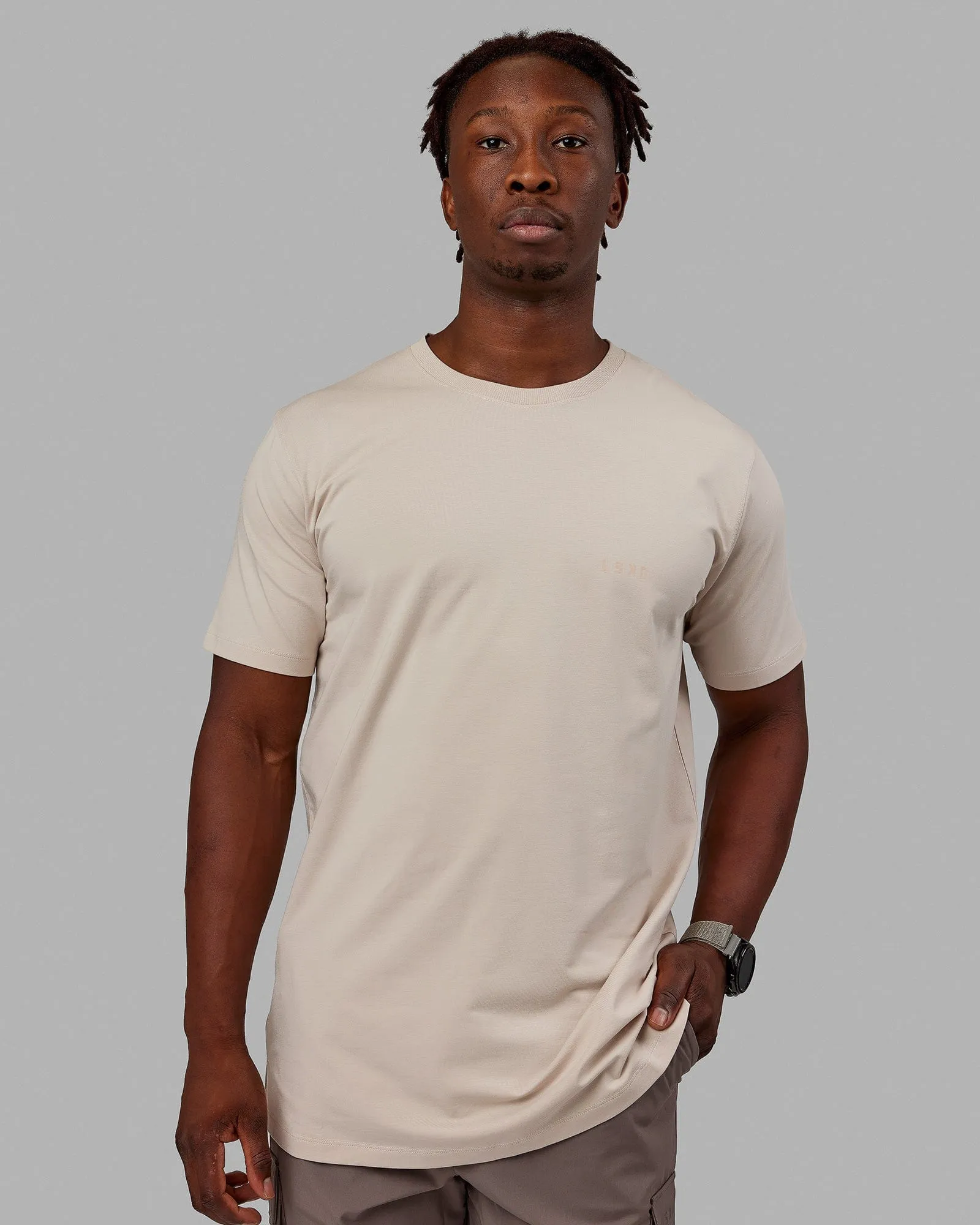 Deluxe PimaFLX Tee - Shale Beige