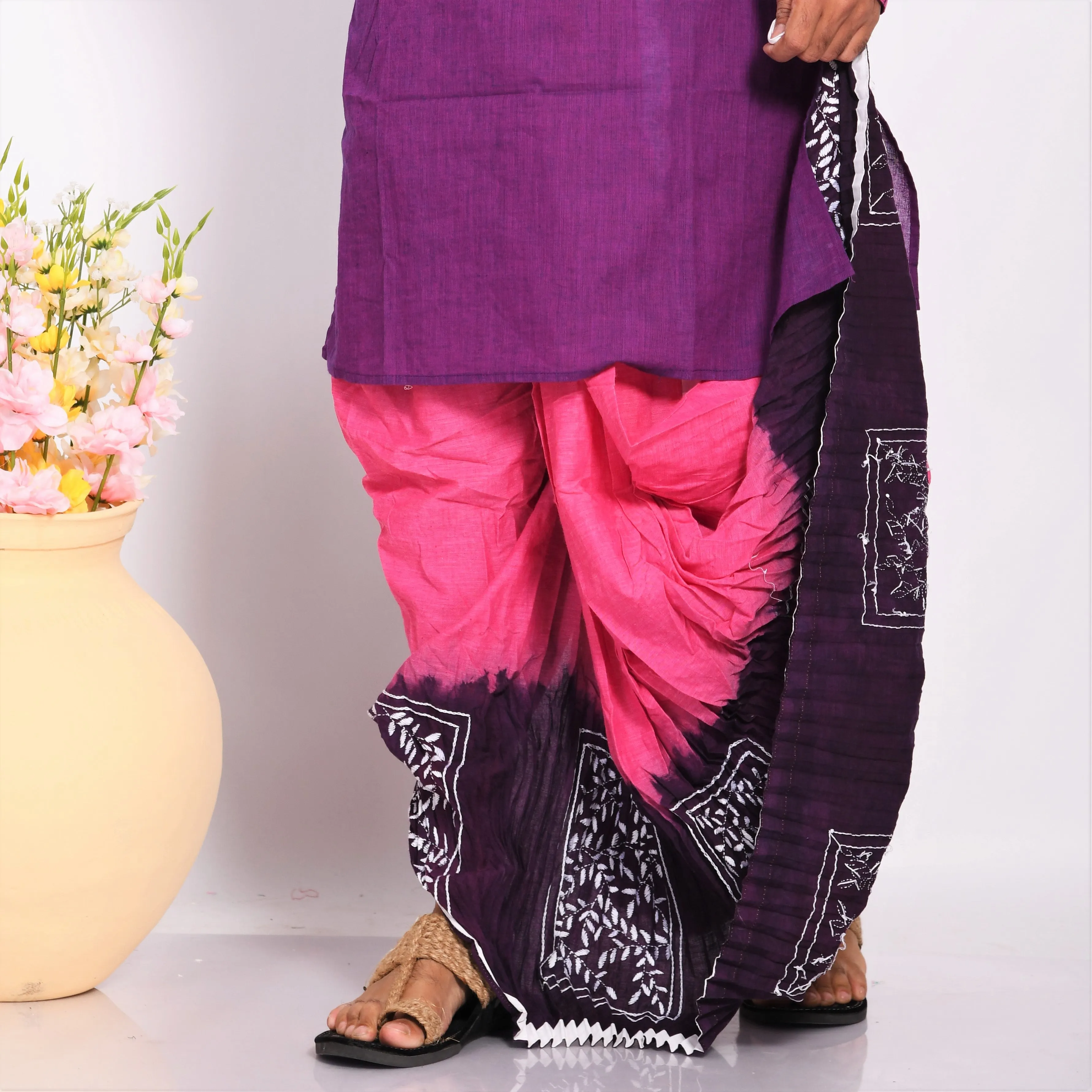 Designer Kantha Dhoti- Ready to wear