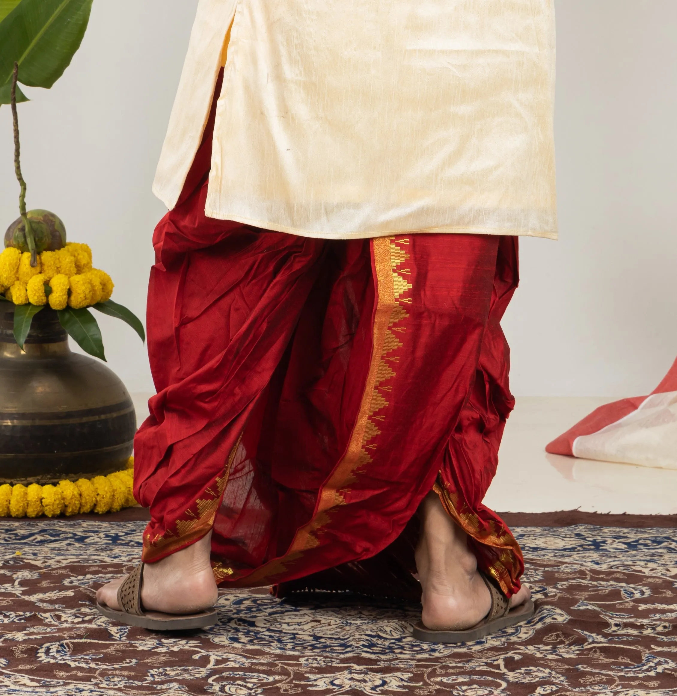 Designer Silk Dhoti- Ready to wear