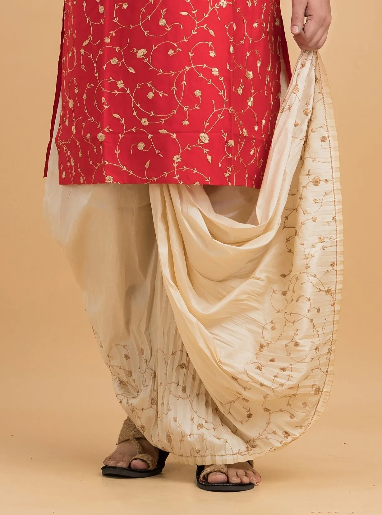 Designer Silk Dhoti- Ready to wear