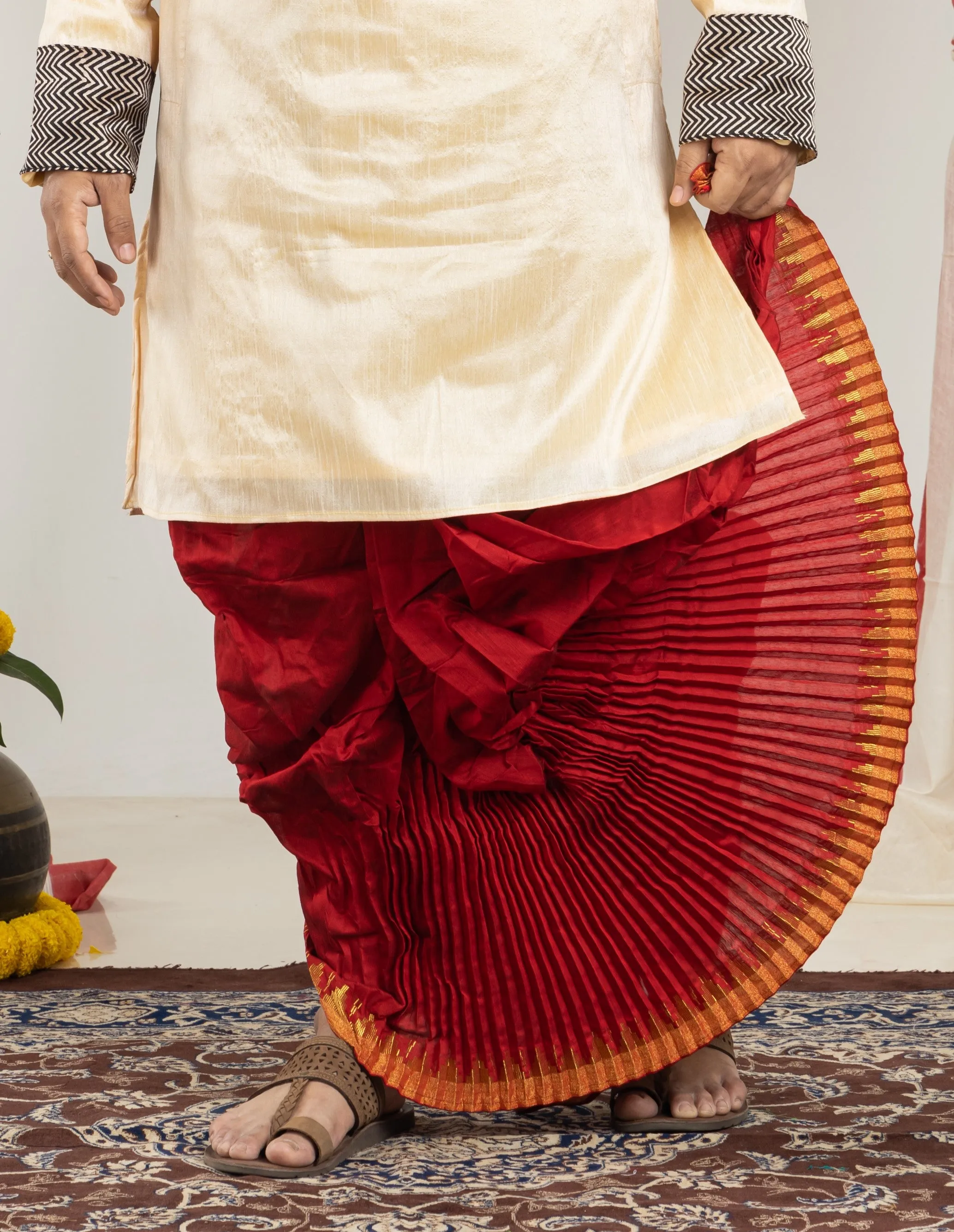 Designer Silk Dhoti- Ready to wear