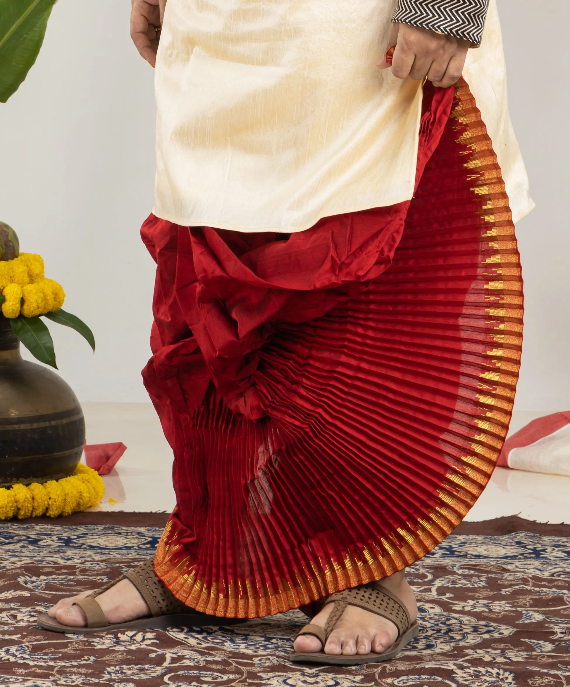 Designer Silk Dhoti- Ready to wear