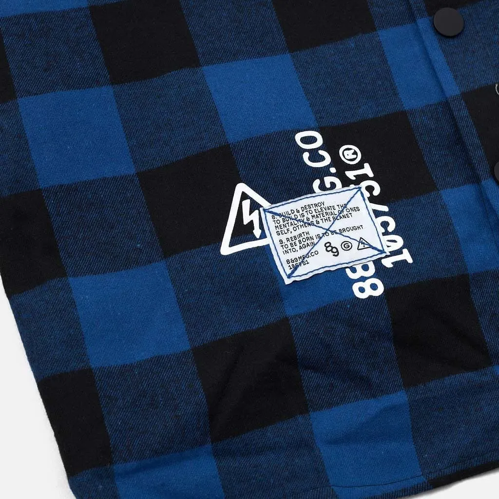 Destroy Flannel Shirt Blue