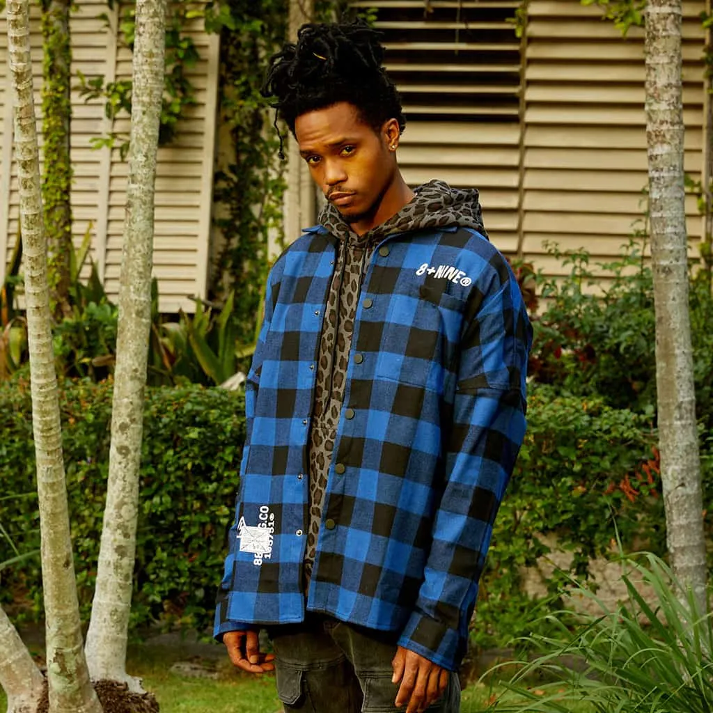 Destroy Flannel Shirt Blue