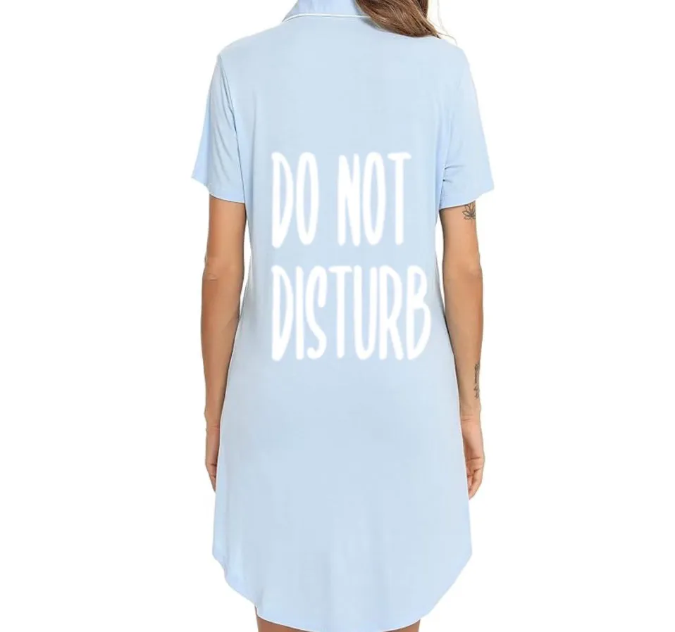 Do Not Disturb Bamboo Night Shirt S/S