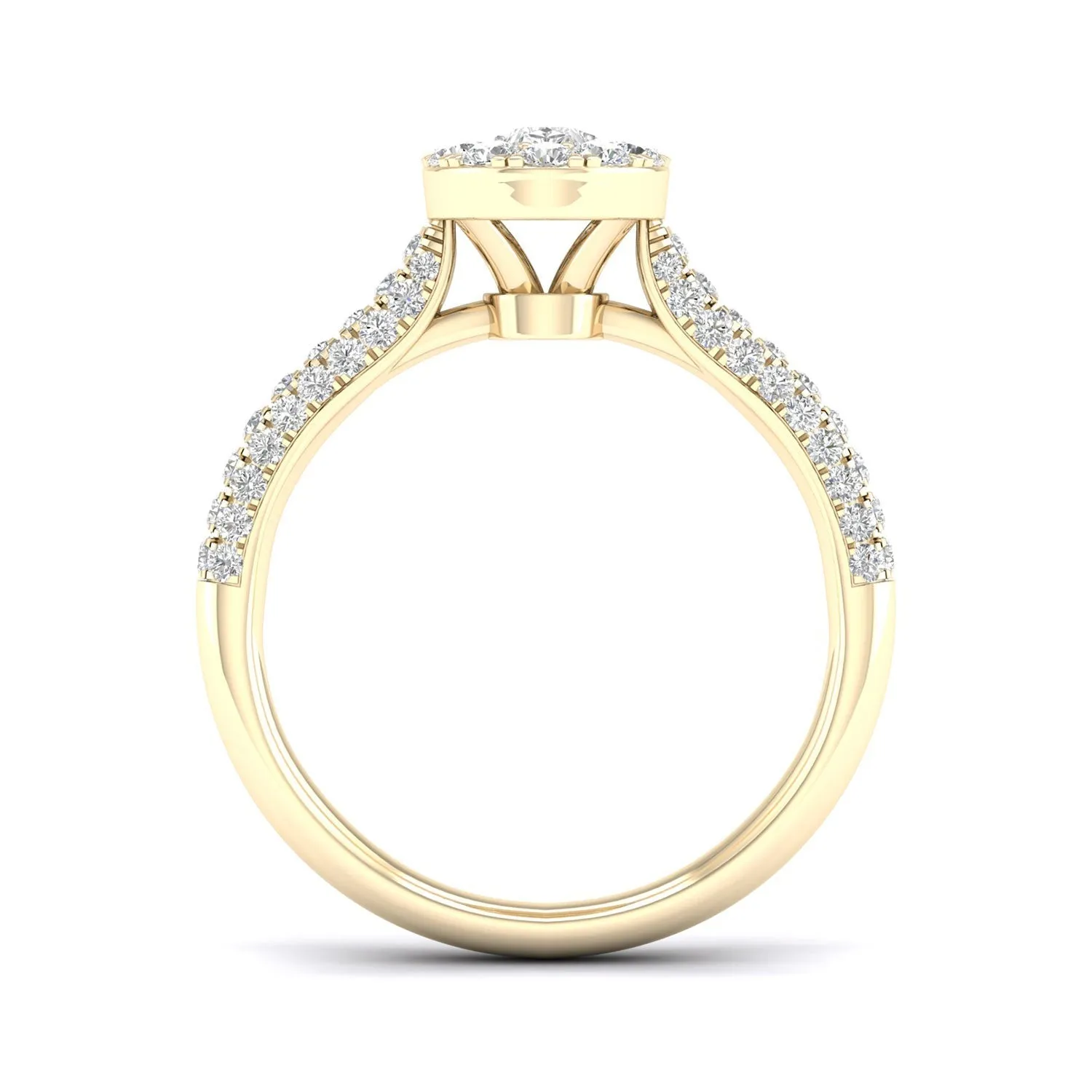 Embellished Iconic Dewdrop Halo Ring